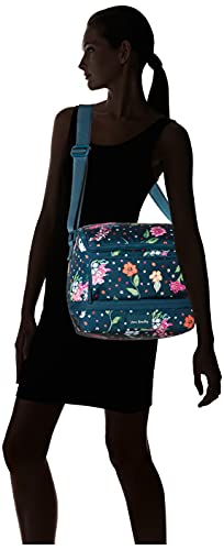 Vera Bradley Women's Recycled Lighten Up Reactive Expandable Cooler Lunch Bag, Hope Blooms Teal, One Size