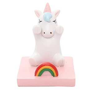 ibwell cute animal unicorn cell phone stand for desk smartphone mobile phone holder compatible for all smartphone holder, tablet office decor