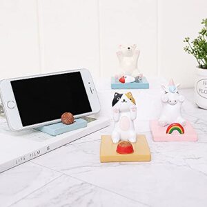 IBWell Cute Animal Unicorn Cell Phone Stand for Desk Smartphone Mobile Phone Holder Compatible for All Smartphone Holder, Tablet Office Decor