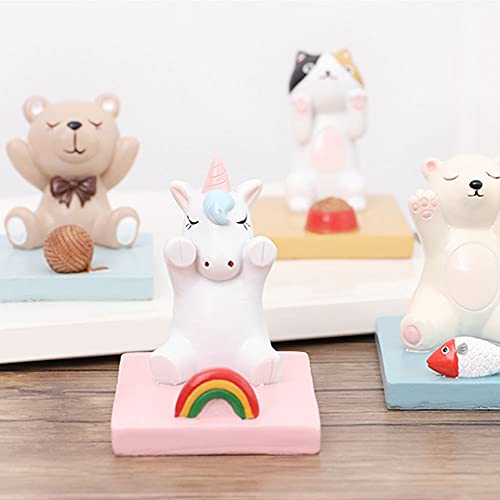 IBWell Cute Animal Unicorn Cell Phone Stand for Desk Smartphone Mobile Phone Holder Compatible for All Smartphone Holder, Tablet Office Decor