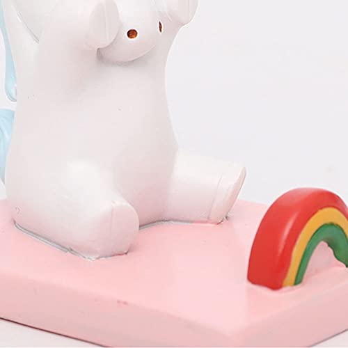 IBWell Cute Animal Unicorn Cell Phone Stand for Desk Smartphone Mobile Phone Holder Compatible for All Smartphone Holder, Tablet Office Decor