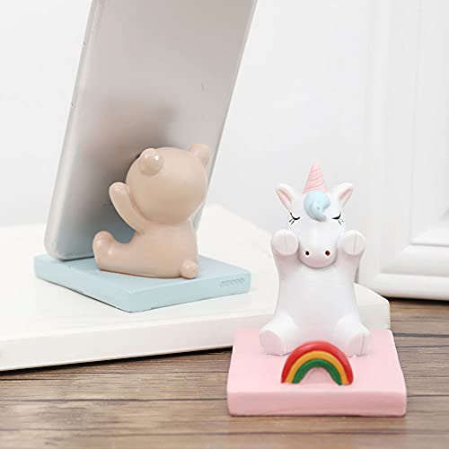 IBWell Cute Animal Unicorn Cell Phone Stand for Desk Smartphone Mobile Phone Holder Compatible for All Smartphone Holder, Tablet Office Decor