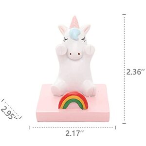 IBWell Cute Animal Unicorn Cell Phone Stand for Desk Smartphone Mobile Phone Holder Compatible for All Smartphone Holder, Tablet Office Decor