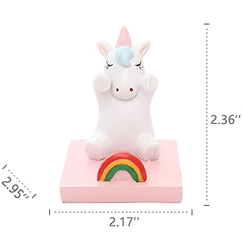 IBWell Cute Animal Unicorn Cell Phone Stand for Desk Smartphone Mobile Phone Holder Compatible for All Smartphone Holder, Tablet Office Decor