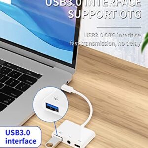 USB C to 3.5mm Headphone and Charger OTG Adapter TypeJack AUX dongle Audio Splitter for Samsung Galaxy LG Power Charging Thunderbolt 3.0 for MacBook Pro/Air4 2020 for ipad Camera Connector Converter