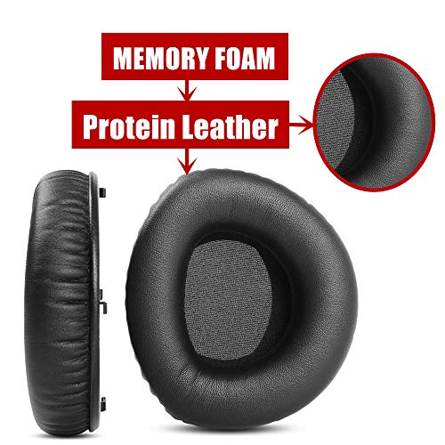 Replacement Earpads Ear Cushion Memory Foam HDR160 HDR170 RS160 RS180 Compatible with Sennheiser HDR160/170/180 RS160/170/180 Wireless Headset Upgrade Protein Leather Ear Covers