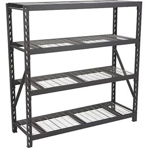 ironton industrial steel wire shelving - 72in.w x 24in.d x 72in.h, 4 shelves, 3750-lb. total capacity