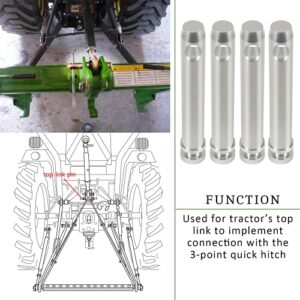 Yoursme S07070200 Cat 1 Top Link Pin Hitch Accessories for Tractors, 5-1/2” – 3/4”, Replace 195589M1, AC339942, 4 Packs