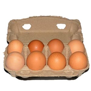 Cabilock 20pcs Egg Cartons Paper Tray Fiber Egg Tray Holder Pulp Egg Containers for Family Farm Market Camping Picnic Travel (Kraft Paper Color)