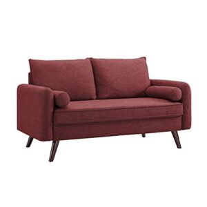 LifeStyle Solutions Calgary Loveseat, 58.7" W x 32.3" D x 32.3" H, Burgundy