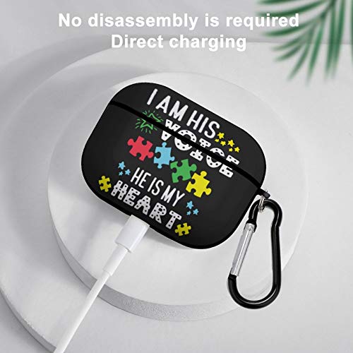 I Am His Voice Autism Awareness Airpods Case Cover for Apple AirPods Pro Cute Airpod Case for Boys Girls Silicone Protective Skin Airpods Accessories with Keychain