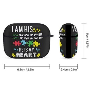 I Am His Voice Autism Awareness Airpods Case Cover for Apple AirPods Pro Cute Airpod Case for Boys Girls Silicone Protective Skin Airpods Accessories with Keychain