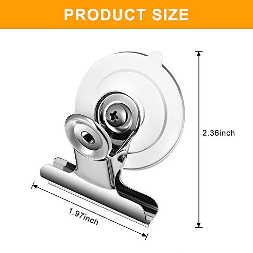 Aufind 8 Packs Suction Cup Clip Plastic Round Suction Cup Clamp Holder Strong Window Glass Suction Cup Clip for Hanging Kitchen Bathroom Office Accessories…