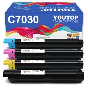 youtop remanufactured 4pk toner cartridge 106r03741 106r03744 106r03743 106r03742 high yield toner cartridge replacement for xerox versalink c7020 c7025 c7030 printer (16,100 pages)