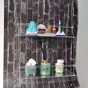 Goosacyon Window Plant Shelf Indoor Transparent Hanging Planter Shelf Displays Storage Rack Acrylic Window Shelves for Living Room Bedroom Bathroom Kitchen (210506SH01-1-10572-1910001901)