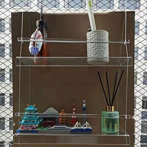 Goosacyon Window Plant Shelf Indoor Transparent Hanging Planter Shelf Displays Storage Rack Acrylic Window Shelves for Living Room Bedroom Bathroom Kitchen (210506SH01-1-10572-1910001901)