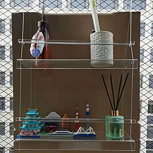 Goosacyon Window Plant Shelf Indoor Transparent Hanging Planter Shelf Displays Storage Rack Acrylic Window Shelves for Living Room Bedroom Bathroom Kitchen (210506SH01-1-10572-1910001901)