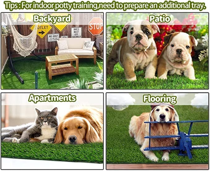 SSRIVER Dog Grass Pad,51.1x31.8In Fake Grass for Dogs,Artificial Grass Pee Pad for Puppies Potty Training Indoor Outdoor