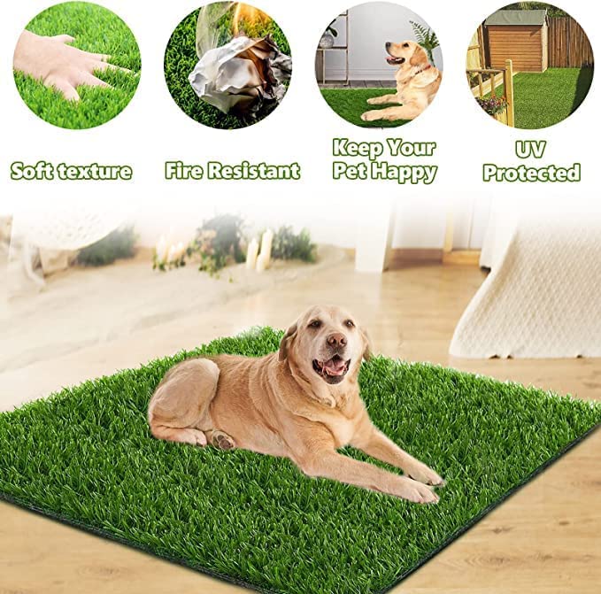 SSRIVER Dog Grass Pad,51.1x31.8In Fake Grass for Dogs,Artificial Grass Pee Pad for Puppies Potty Training Indoor Outdoor