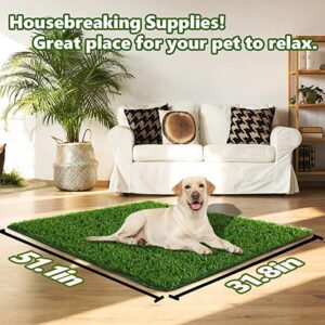 SSRIVER Dog Grass Pad,51.1x31.8In Fake Grass for Dogs,Artificial Grass Pee Pad for Puppies Potty Training Indoor Outdoor