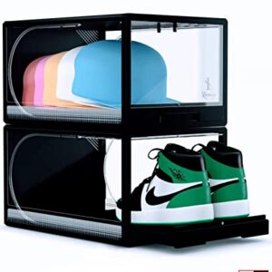 Premium Reinforced Acrylic Sneaker Boxes. Hat Organizer Box. Clear Hat Storage Containers. Sneaker Storage For Sneakerheads. Upgrade Drawer Type Shoe Boxes Clear Plastic Stackable. Collapsible Shoe Rack Storage Organizer. Foldable Shoe Storage Boxes. Shoe