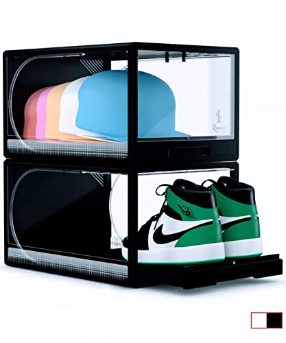 Premium Reinforced Acrylic Sneaker Boxes. Hat Organizer Box. Clear Hat Storage Containers. Sneaker Storage For Sneakerheads. Upgrade Drawer Type Shoe Boxes Clear Plastic Stackable. Collapsible Shoe Rack Storage Organizer. Foldable Shoe Storage Boxes. Shoe