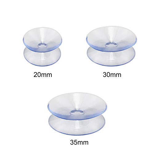 QOONESTL Double Sided Suction Cups Compatible with Glass Table Top, 10pcs Suction Cups Without Hooks Sucker Pads for Glass Multifunctional Mirror Double Sided Non-Slip Glass Tabletop