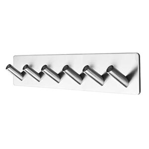 stainless steel wall mounted hooks rail heavy duty metal hanger rack for hanging coats, towels, keys