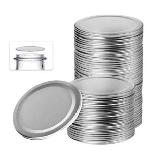 maexus 24 pack regular mouth mason jar lids, canning lids regular mouth, ball jar lids 2.7 inches, prevent leakage and seal (silver)