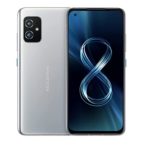 Asus Zenfone 8 ZS590KS 5G Dual 256GB 12GB RAM Factory Unlocked (GSM Only | No CDMA - not Compatible with Verizon/Sprint) International Version - Silver