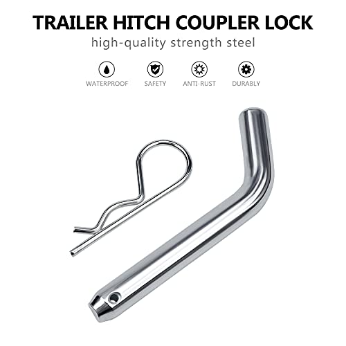 Cenipar Trailer Hitch Pin & Clip with Grooved Head, 5/8-Inch Diameter, Fits 2 or 2-1/2-Inch Receiver