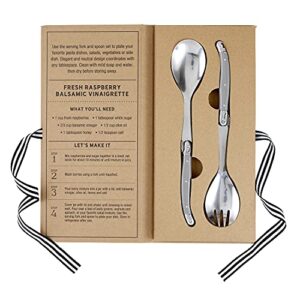 Santa Barbara Design Studio Gift Set Kitchen Essentials TableSugar Kraft Cardboard Book Gift Box, 2-Pieces, Salad Servers