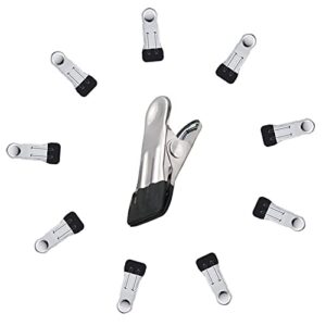 10 pack long lasting stainless steel clothespins with anti-scratch function, strong grip, weather-resistant, multipurpose clip, clothesline laundry clips, food packages clips, hanger clips