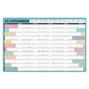 2023-2024 yearly wall calendar - july 2023 - june 2024, yearly wall calendar 2023-2024, 2023-2024 wall calendar with holidays, 23.1" x 34.6" (open), year-round large wall calendar, colorful, thick paper, double-sided small round sticks