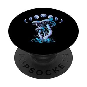 mushroom mystical mycology shrooms moon phases cottagecore popsockets popgrip: swappable grip for phones & tablets