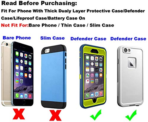 Yuzihan for iPhone 13 13 Pro iPhone 12 12 Pro iPhone 11 11 Pro iPhone XR Belt Holster Fit with Thick Defender Case Hybrid Armor Case Protective Case On