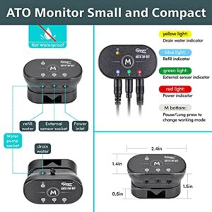 hygger Mini Intelligent Auto Top Off System with Controller Magnetic Mount Aquarium ATO Pump Water Refill Saltwater Reef Tank Supplies up to 60 Gallon