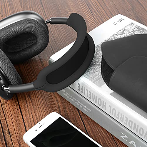 Geekria Silicone Headband Cover Compatible with AirPod Max Headphone, Headband Protector/Headband Replacement Easy DIY Installation No Tool Needed (Black)