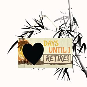 Days Until I Retire Chalkboard Countdown Hanging Plaque Funny Novelty Retirement Gift Wood Sign Grandma Grandad (US-G043)