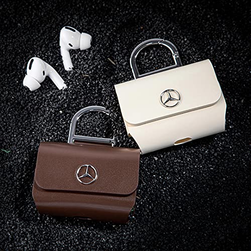 Mercedes-Benz D-Ring Leather Case Compatible with Airpods Pro (Storm Gray)