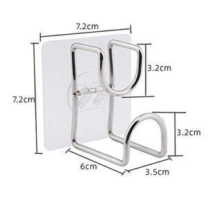 ALINNA Adhesive Hooks, Heavy Duty Washbasin Hook Stainless Steel Robe Towel Hook for Hanging Washbasin Bathroom Kitchen(2 Pack)