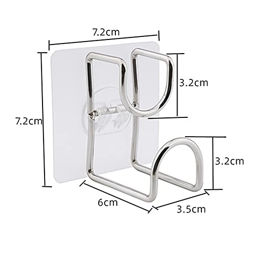 ALINNA Adhesive Hooks, Heavy Duty Washbasin Hook Stainless Steel Robe Towel Hook for Hanging Washbasin Bathroom Kitchen(2 Pack)