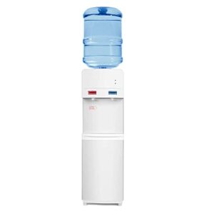 luckyermore 5 gallon water cooler dispenser top loading hot and clod water dispenser freestanding with child safety lock, removable drip tray, etl listed