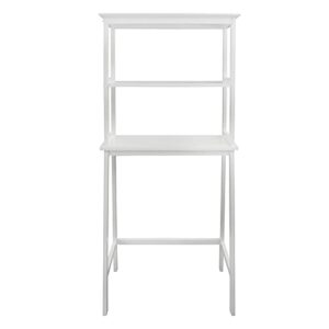 Casual Home Spacesaver 100% Solid Wood Over The Toilet Rack with Shelves - White