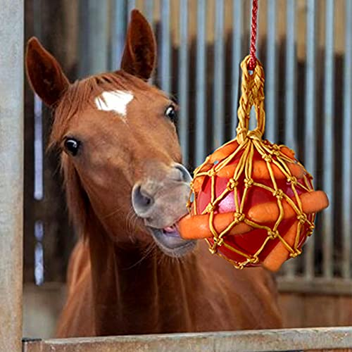 vomvomp Horse Carrot Feed Toy Hanging Carrot Feeding Toy Horse Treat Ball for Horse Stable Stall Rest