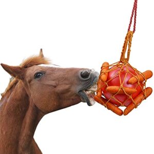 vomvomp Horse Carrot Feed Toy Hanging Carrot Feeding Toy Horse Treat Ball for Horse Stable Stall Rest