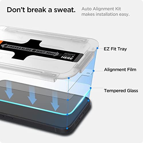 Spigen Tempered Glass Screen Protector [GlasTR EZ FIT] designed for iPhone 13 Mini - Sensor Protection / 2 Pack