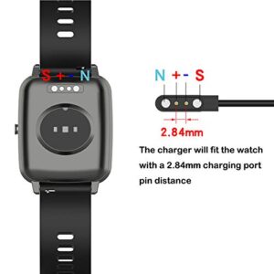 AGGDSH Compatible Smartwatch SW023 ID205L SW021 ID205U ID205S SW025 Smartwatch Charging Stand Cable Charger (2 Pack)