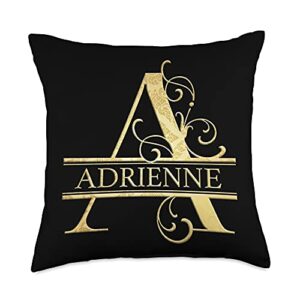 custom name gifts by luiza adrienne name perfect custom gift throw pillow, 18x18, multicolor
