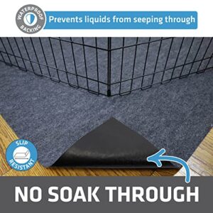 Drymate Dog Playpen Mat, Absorbent, Waterproof, Non-Slip, Machine Washable, XL Size (60” x 74”), Reusable Puppy Pad for Training, Whelping, Housebreaking, Incontinence, and Crate/Kennel (USA Made)